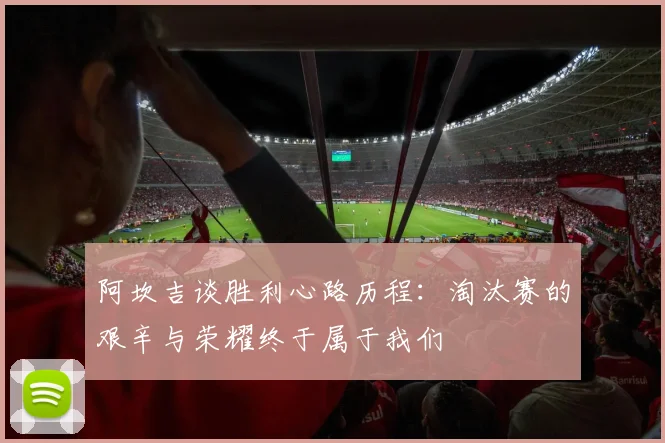 阿坎吉谈胜利心路历程：淘汰赛的艰辛与荣耀终于属于我们